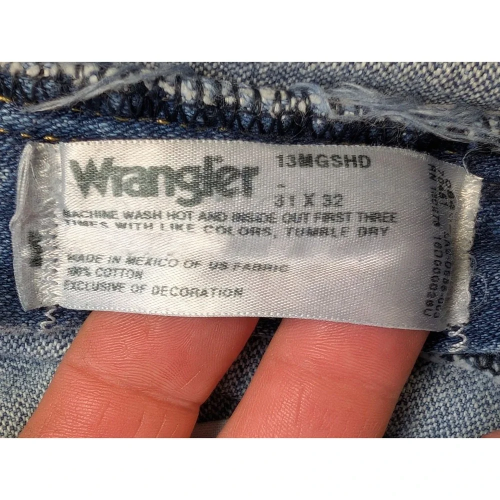 Wrangler George Strait Cowboy Cut Jeans 31 X 32 Blue Denim Straight Leg